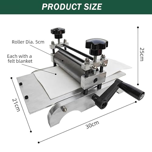 Presse à graver manuelle 31x17cm avec rouleau en métal pour estampes - 8
