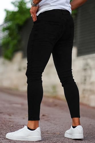 GINGTTO Men's Ripped Jeans Slim Fit Skinny Stretch Jeans Pants - Image 3