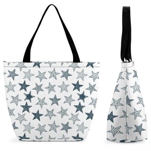 Sac de shopping Étoile Bleue grand sac à main spacieux contre le manque de place