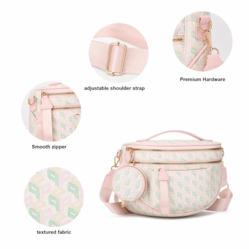 Image of Makes Checkered Crossbody Bag Bum Bag for Women with Pouch