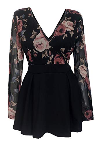 Image of eVogues Plus Size Lace Overlay Romper Dress