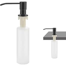 Kitchen Soap Dispenser, Built in Counter Soap Dispenser Refill Countertop Pump Lotion Dispensers for Kitchen SinkBlack,300ml/10.15oz