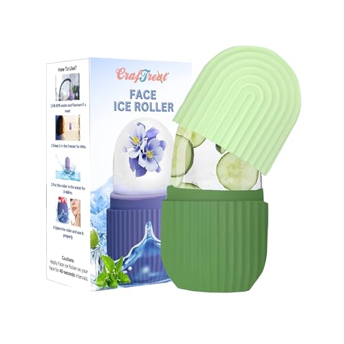 CrafTreat Ice Roller for Face, Eyes & Neck – Reusable Silicone Ic...