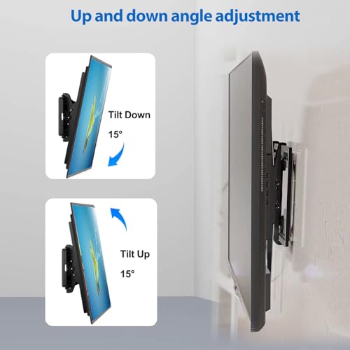 GLWIXY Tilt TV Wall Mount for Most 32-68 Inch TVs, VESA Up to 400 x 400mm with Loading Capacity 132lbs, 32 40 42 43 50 55 58 60 Inch Universal Flat TV Mount,Low Profile Wall Mount TV Bracke,