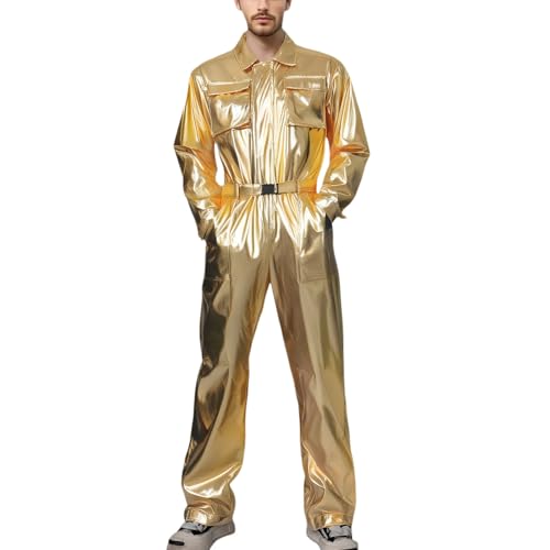 Combinaison homme moderne vêtement de scène élégant avec fermeture éclair