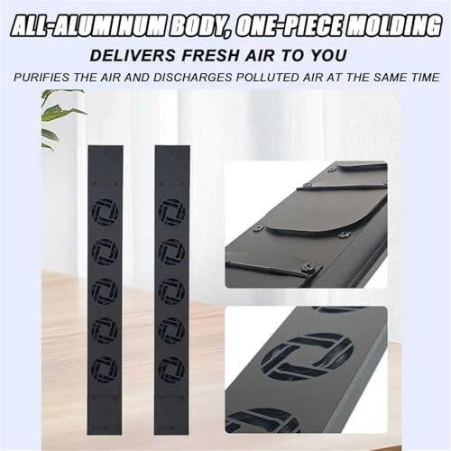 Remote Control Window Exhaust Fan, 10-Speed Adjustable, 4 Intakes & 2 Exhausts, Retractable 80-160cm, Ideal for Home, Kitchen, Bedroom & Office (80-96cm)