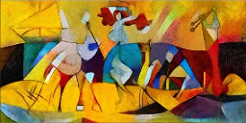 Toile Picasso abstrait 90x180 cm pour la décoration moderne du salon