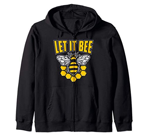 Let It Bee Funny Bee Felpa con Cappuccio