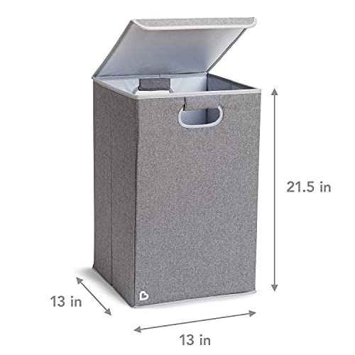 Munchkin Hamper panier à linge gris pliable pour la maison