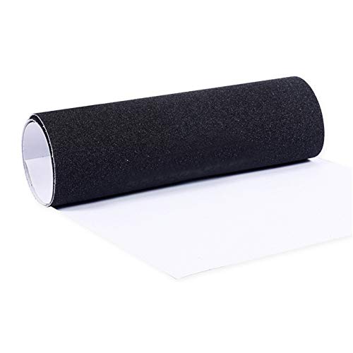 Selbstklebendes Griffband für Skateboard, PVC-Kleber für blasenfreies Schleifpapier, perforiertes Schleifpapier, Griffband für Longboard für Rollen, Leitern, Pedal (schwarz)