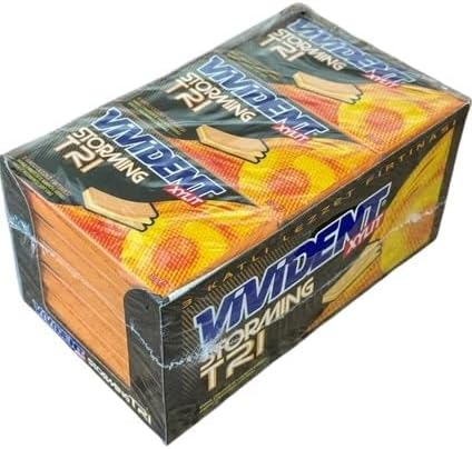 Vivident Xylit Storming Tri, Mango,  ark felek ve Narenciye Aromal ,  ekersiz Tatland r c l ,  erti Sak z, 18 Adet Paketli, 33 g