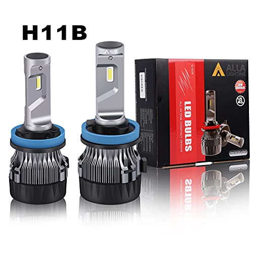 ALLA Lighting S-HCR H11B LED Bulbs 10000Lms Extreme Super Bright All-in-One Plug-n-Play, 6000K Xenon White