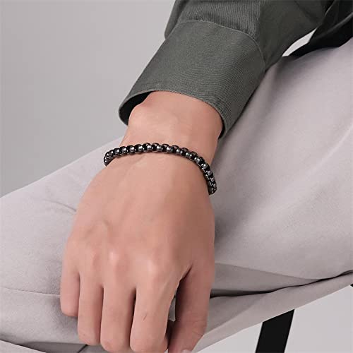 Bracelet hommes vintage lourd en argent antique au design unique