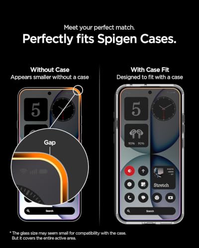 Image of Spigen Glas.tR EZ Fit Pro Tempered Glass Screen Protector Guard for Nothing Phone 4a [2 Pack]