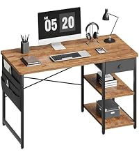 Amazon | YeTom デスク 収納袋付き 机 布製引き出し付きpcデスク