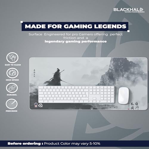 Image of (Limited Edition) Black Halo Esports M2511 Gaming Mousepads Large Extended Mouse Pad for Laptop Desktop PC - Anti-Skid Rubber Base - Smooth Surface - 595MM x 290MM - Stiched Ends