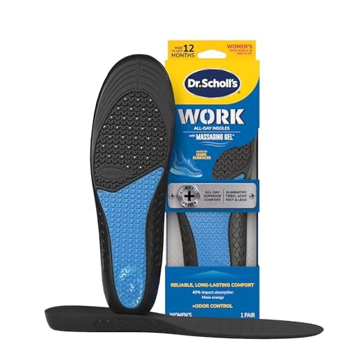 Work All-Day Superior Comfort Insoles (with) Massaging Gel, Women, 1 Pair, Trim to Fit