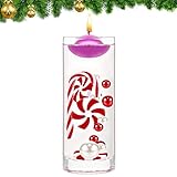 ➳[ Juego de velas utilitarias ] Las velas flotantes navideñas son un abundante juego de velas flotantes navideñas que contiene muchos accesorios, con cantidades abundantes que le permiten crear una atmósfera festiva sólida en Navidad, un producto muy práctico para elegir.