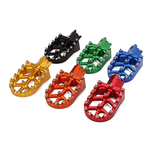 AnXin Foot Pegs Motorcycle Universal CNC Footpeg for CRF XR CR 50 70 80 100-125cc CT200U Mini Bike SSR Apollo RFZ TaoTao Lifan Kayo Coolster Pit Bike - Red
