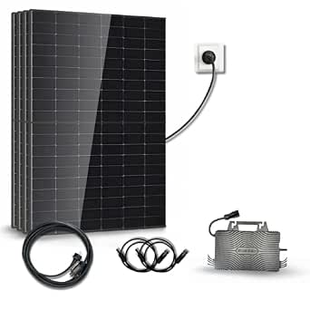 Kit Solaire 2000Wc DMEGC – 4 Panneaux Bifaciaux Bi-verre – Micro-onduleur Sossen 2400W Wi-Fi – Plug & Play