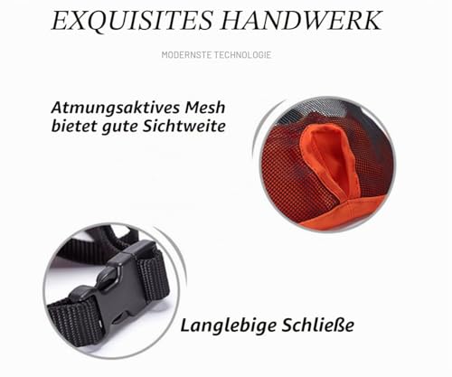JYHY Maulkorb für Hunde mit abgeflachter SchnauzeFranzösische Bulldogge Maulkorb -verstellbar, atmungsaktiv: Französische Bulldogge, Pekingese, Shih-Tzu, Mops (Grau, Medium (28-43 cm))