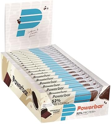 Powerbar - 52% Protein Plus - Cookies&Cream - 20x50g - High Protein Low Sugar Riegel
