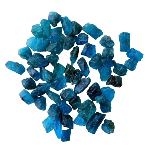 Gems For Jewels Pierres brutes d’apatite de néon de 3 à 5 mm pour femmes, bâtons bruts d’apatite de néon en vrac naturels, apatite brute pour bijoux (options de 10 cts à 100 cts) - DVP48, 10 carats
