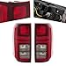 OUGWFYANG For 2024 2025 Mitsubishi Triton L200 LED and Halogen Outer Rear Lights, Right and Left Tail Light Lamps, OE/OEM: 26550A000P, 26555A000P (Pair Set)