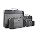 Tasmanian Tiger TT Mesh Pocket Set XL 4-teiliges Pack-System, Packing Cubes für Koffer, Rucksack oder Reisetasche; Pack-Taschen Set, 2l + 5l + 6l + 20l Volumen, Titan Grey
