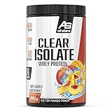 All Stars Clear Isolate Whey Protein Mango Peach Eistee I 390g Eiweiß-Pulver mit reinem Isolat I 20g Eiweiss pro 24g Protein-Shake I Protein-Pulver mit wenig Fett, Laktose, Kalorien & Zucker