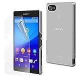 Made for Xperia SEBKC0079 - Carcasa transparente + protector de pantalla Tempered Glass para Sony Xperia Z5 Compact