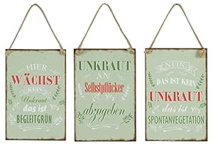 Levandeo 3er Set Unkraut Gartenschilder