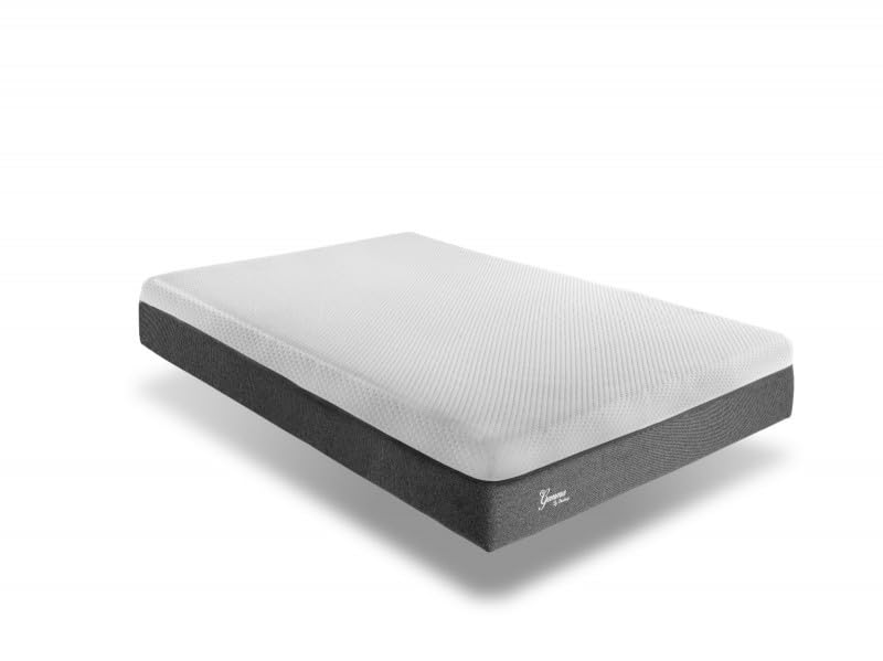 Elalmacendelcolchon - Colchón Viscoelastico Modelo Diamond, 135 X 190 X 28cm, Máxima Adaptabilidad - Todas Las Medidas, Blanco Y Gris