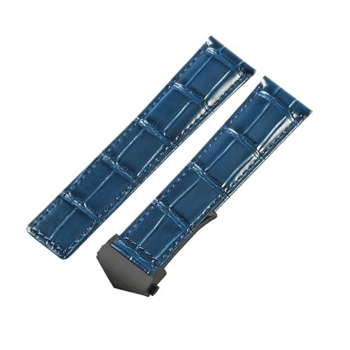 20 22 24mm ���U�[�E�H�b�`�A�N�Z�T���[ �z�C���[�^�O�V���[�Y�Ή� �ϊ��� �ϋv�� �\���b�h�X�e�����X�o�b�N�� ���v�X�g���b�v(Blue-BK-Z5,20mm)