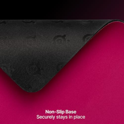 Image of SteelSeries QcK Heavy Gaming Mousepad - Thicker, Non-Slip Silicone Rubber Base, Peak Tracking, Optimized for Gaming FPS, MOBAs, RTS, MMO - Large Size 450 mm x 400 mm x 6 mm - Magenta