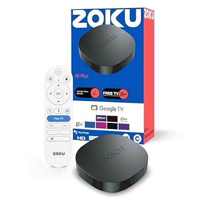4K Plus Streaming Device with Google TV – 16GB Storage, 2GB RAM, Wi-Fi 6, Dolby Vision & Dolby Atmos, Voice Remote, 4K UHD