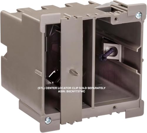 Image of SmarToggle Two Gang Retrofit Wall Box - Old Work Electrical Box for Stud or No-Stud Mount | 1-1 /2 inch Toggle Depth | Smart Device, Switch, or Outlet Dual Mount PC Wall Box, 10-Pack
