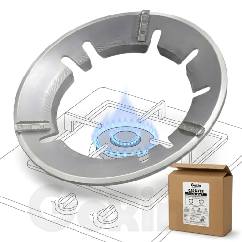 Image of Gas Saver Burner Stand - Energy Saving Windproof Metal Gas Chula Stove Stand, Gas Stove Burner Cover For Flame - Supports 4 & 5 Legs Gas Stoves (Pack of 1)