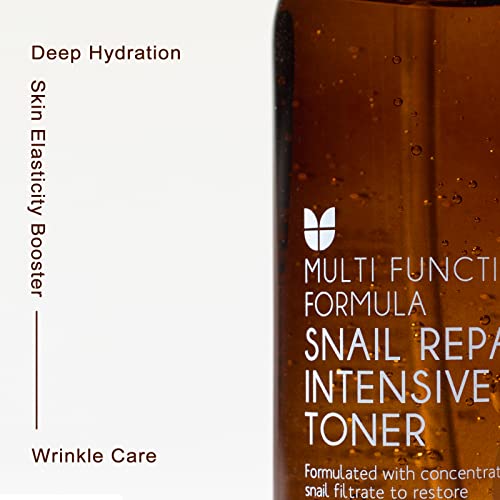 MIZON Snail Repair Intensive Toner 100ml, Moisturizer, Wrinkle-Care, Safe Formula For Dry Skin, Without Sticky Feeling