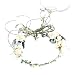 Floral Fall Adjustable Bridal Flower Garland Headband Flower Crown Hair Wreath Halo F-83 (A-Champagne)
