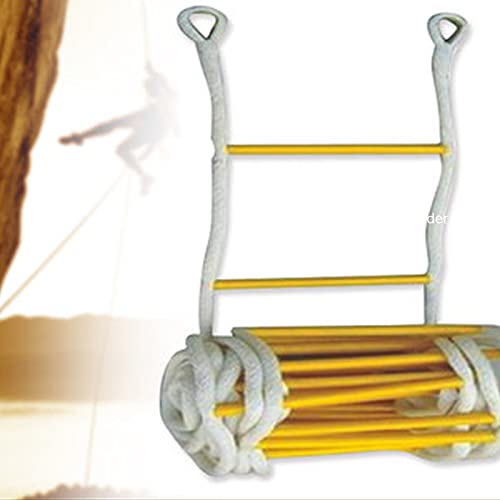MERSOMNY Fire Escape Rope Ladder 16ft, Emergency Flame Resistant Rope