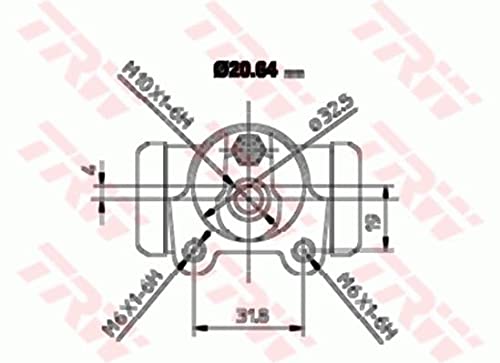TRW Cylindre de frein de roue BWF252 | Compatible avec: CITROËN SAXO, XSARA, XSARA Coupe, ZX, ZX Break, PEUGEOT 106 II, 306, 306 Cabriolet, 306 Schrägheck