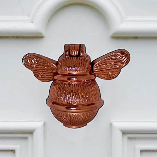 Scexports Copper Solid Brass Bumblebee Door Knocker For Front Door 4X5X2 Inches Handmade Delightful Detail Sturdy At Affordable Price. Unique Pear Shape Easy To Install. Symbol Of Good Fortune #TOP1