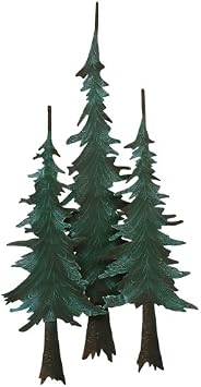 BLACK FOREST DECOR Metal Pine Tree Wall Sculpture 15" Wx2 Dx30 H
