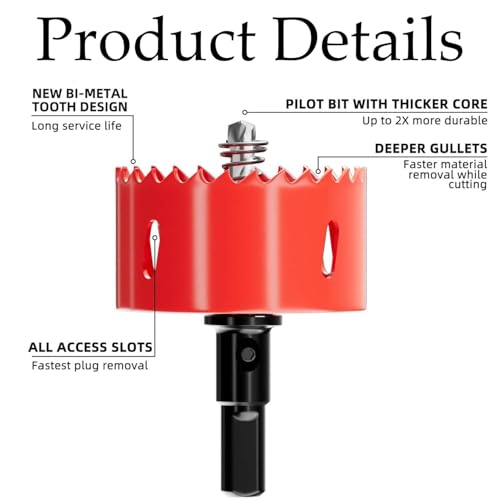 Lochsägen Cutter,Metall Lochschneider,Schneller Schnitt Qualität Lochschneider Bohrer,Glatte schnelle Schneiden,für Holz, Kunststoff, UPVC, Fiberglas und Gipskart