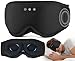 MUSICOZY Sleep Mask with Bluetooth Headphones, 3D Wireless Sleeping Eye Masks, Bluetooth Eye Masks 14-Hour Playtime, Ultra-Soft Breathable, Perfect for Side Sleepers, Women Men(Classic Black)