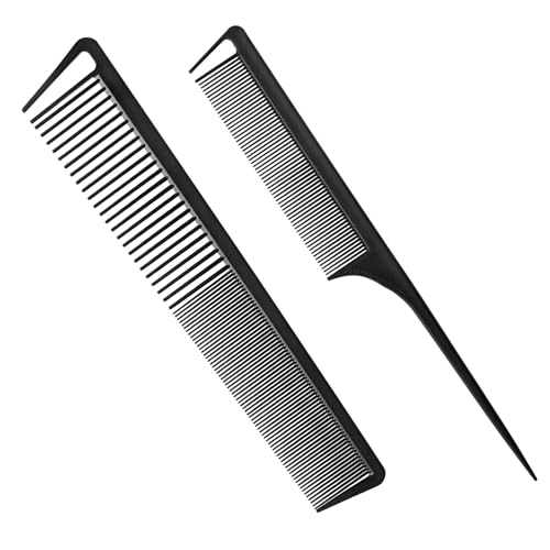 Fekayer 2-Pack Professional Black Teasing Comb