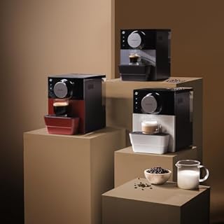 Cecotec Kompakte Kaffeevollautomat Cremmaet Cube Red. 1350 W, Professionelle Leistung, Presssystem, Vorinfusion, 19 Bar, Thermoblock-System, 5 Mahlgradeinstellungen, Touch-Steuerung