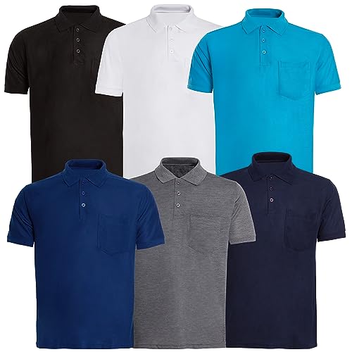 Gillicci Polo da uomo in piqué, a maniche corte