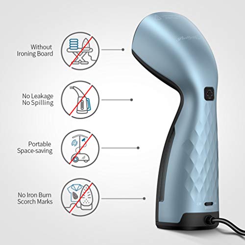 Steamer for Clothes Steamer Travel Portable Garment Steamer Fast Heating Handheld Powerful Dry Steam Clothing Accessory Wrinkle Remover Clean Refresh 120ml Water Tank- Suitable for Home and Travel